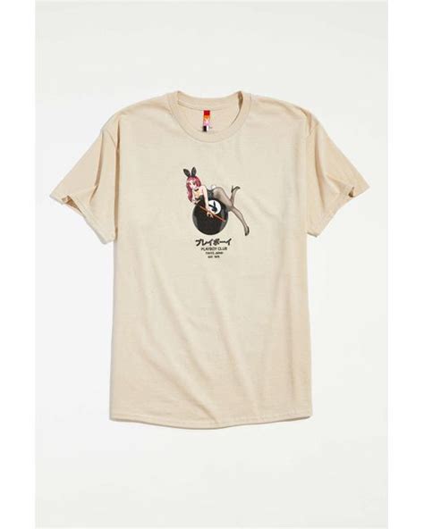 Urban Outfitters Cotton Playboy 8 Ball Tee In Tan Natural For Men Lyst
