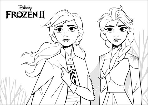 Elsa Coloring Pages Frozen 2 Kinosvalka