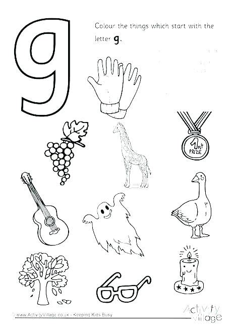 Coloring Pages Of Letter G At Free Printable