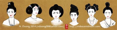 Hairstyles Of Tang Dynasty Women In Early Nancy Duong Art