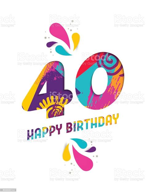 Où fêter un anniversaire 40 ans ? Joyeux Anniversaire 40 Ans Papier Découpé De Carte De ...