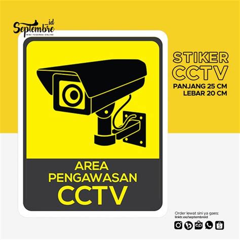 Jual Stiker Cctv Stiker Keamanan Sticker Cctv Sticker Keamanan 25x20 Cm