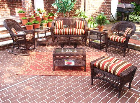 How to choose patio furniture | the home depot. Wicker Antique Brown Tropical Breeze Outdoor Wicker Patio ...