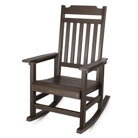 Buy Outdoor Rocking Chair With Tilting High Backrest Weather Resistant