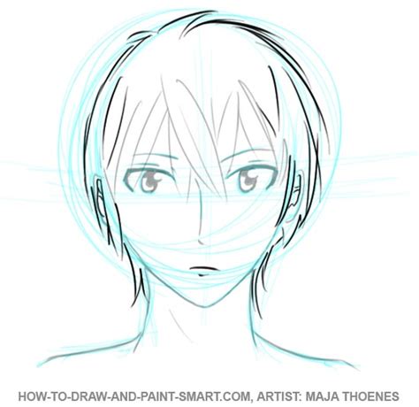 How To Draw A Anime Face Male