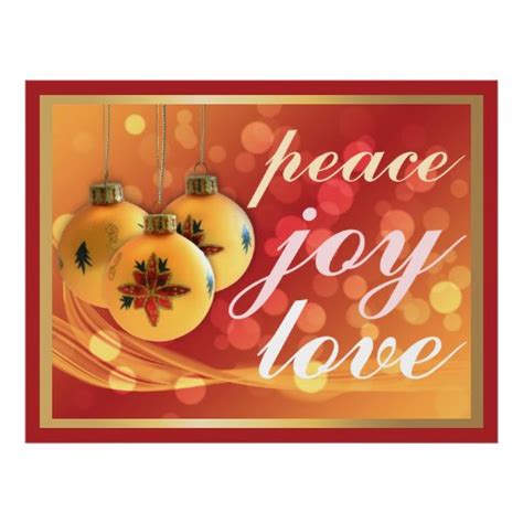 Peace Joy Love Christmas Blessings Festive Red Zazzle