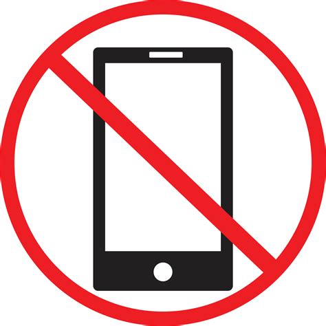 No Cell Phone Sign No Mobile Phones Icon No Phone Symbol No