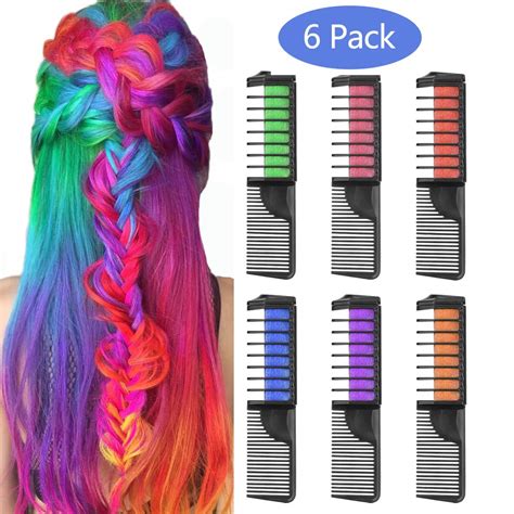 Hair Chalk Comb Temporary Hair Dye Hair Color Brush