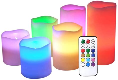 Dromance Flameless Color Changing Candles With Remote And Timer Real