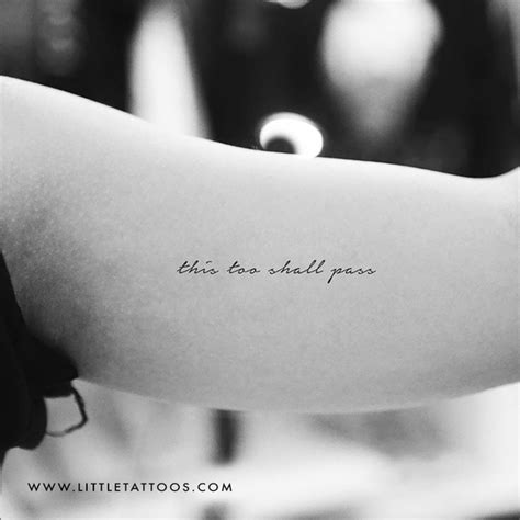 This Too Shall Pass Temporary Tattoo Set Of 3 Little Tattoos