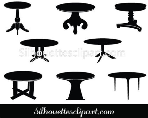Table Silhouette Vector At Collection Of Table