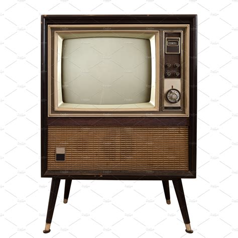 Vintage Tv Containing Tv Television And Isolated Technology Stock