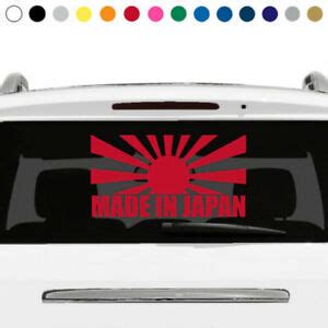 Made In Japan Flag Decal Sticker Rising Sun Rear Window Car Truck Jdm Japanese Ebay