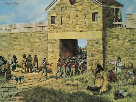 Early American Forts Drawing And Painting Native American Fort