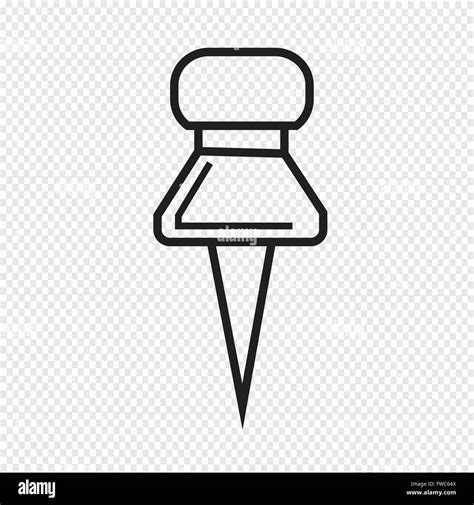 Push Pin Icon Stock Vector Image And Art Alamy