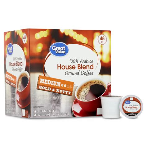 Great Value Arabica House Blend Medium Roast Coffee Pods Ct