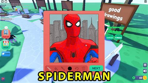 ROBLOX STARVING ARTISTS DRAWING SPIDERMAN YouTube