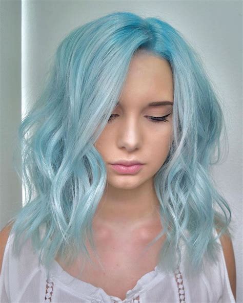 Icy Blue Hair Light Blue Hair Mint Hair Hair Color Blue Hair Dye