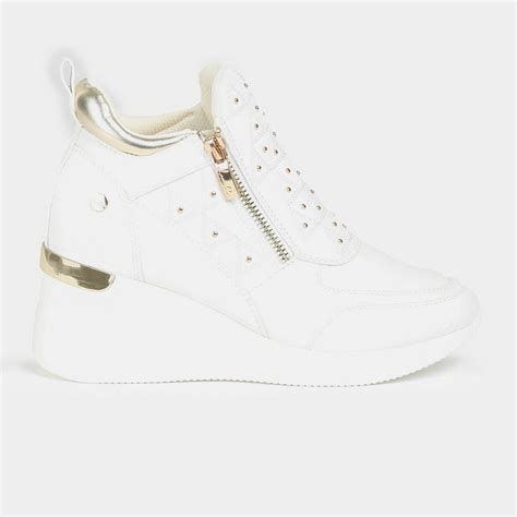 Luella Stud And Zip Wedge Sneakers