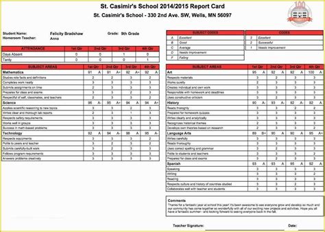 Homeschool High School Report Card Template Free Of 10 Sample Report