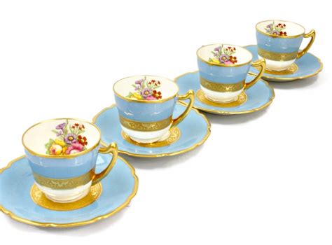 Demitasse Cup Saucer Set For 4 Demitasse Tea Cups And Etsy In 2020 Cup And Saucer Set