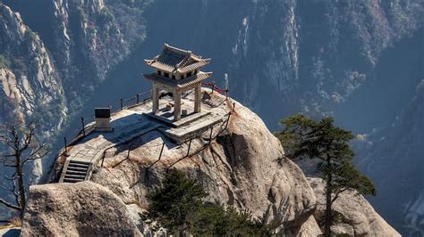 Temple China Temples Religious Mount Hua Hd Wallpaper Peakpx