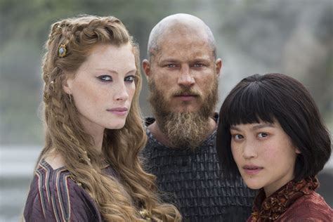 Vikings Aslaug And Yidu With Ragnar Vikings Season 4 Viking Series Photo