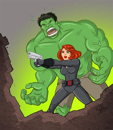 Hulk And Black Widow Assembled By Scootah91 On Deviantart