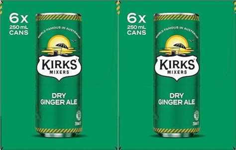 KIRKS Mixers Dry Drinking Ginger Ale 24 X 250ml Cans HAWELSTORE