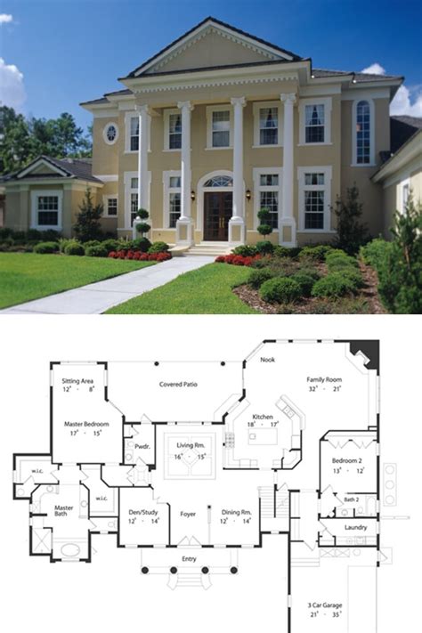 Colonial Two Story House Plans