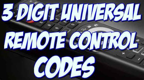 3 Digit Remote Codes For Tv Universal Remote Codes