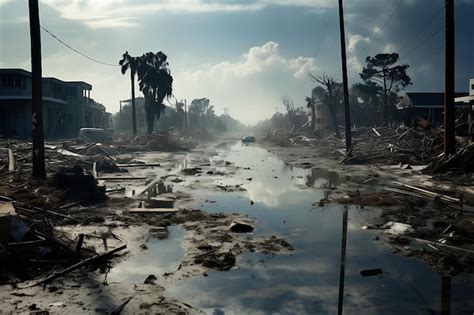 Premium Ai Image Aftermath Disasters Toll Natural Disaster Photo