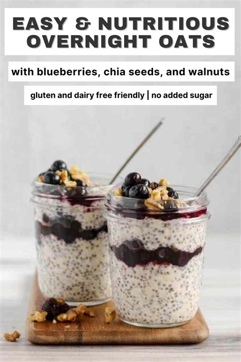 Blueberry Chia Overnight Oats Clean Plate Mama