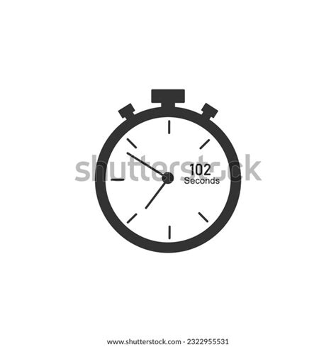 102 Seconds Timer Clocks Timer 102 Stock Vector Royalty Free