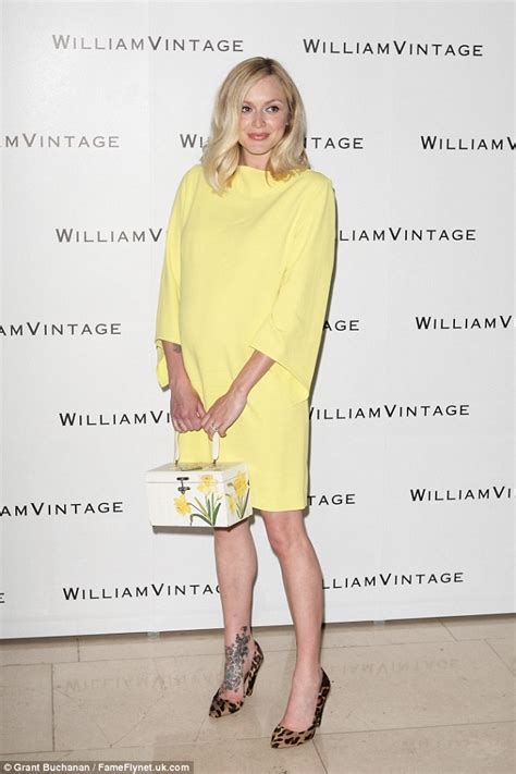 Fearne Cotton Steps Out In Canary Yellow Dress And Leopard Print Heels