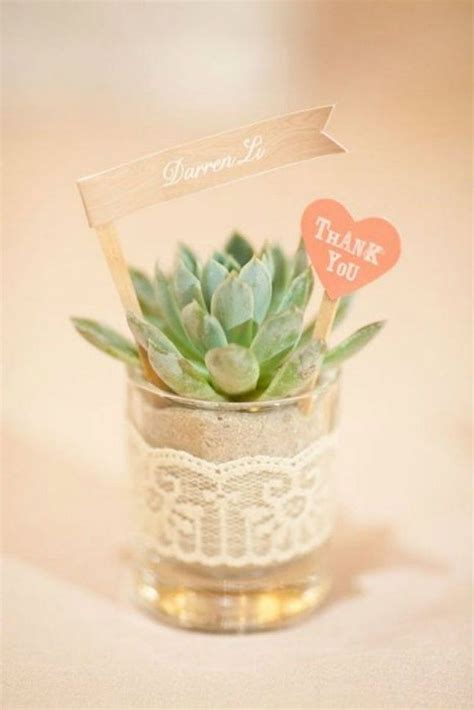This Succulent Planter Is Such A Cute Diy Bridal Shower Favor Wedding