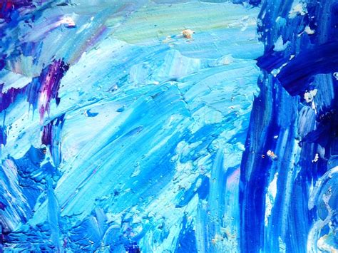 Oil Paint Abstract Painting ~ Hd Wallpaper Blue And White Abstract