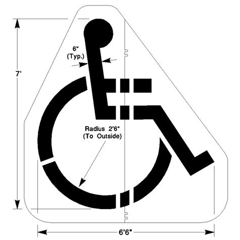 Walmart Handicap Stencil Handicap Symbol Parking Stencil