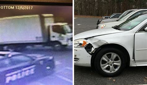 Recognize This Truck Driver Allegedly Smashed Into Parked Cop Car