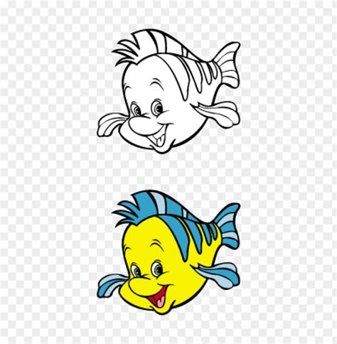 The Little Mermaid Flounder Vector Free Download 463455 Toppng