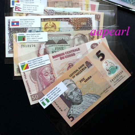 Lots 52 Pcs Different World Banknotes Paper Money Foreign Collection