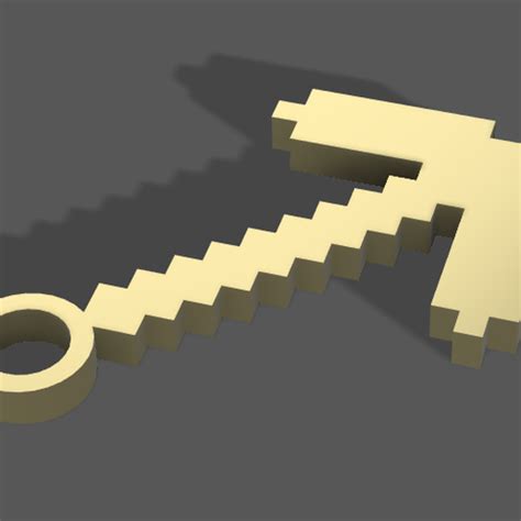 Stl File Minecraft Sword And Pickaxe Keychains・3d Printable Model To