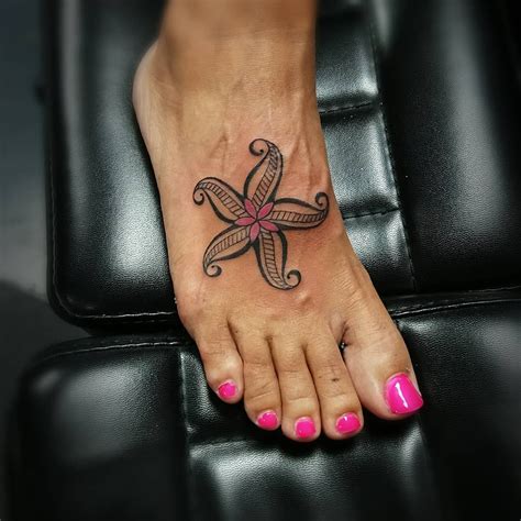 Starfish Foottattoo Timelesstattoocoflorida Tattoo Tattoos