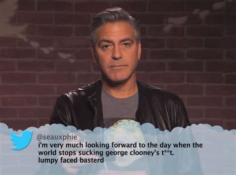 George Clooney From Celebrity Mean Tweets From Jimmy Kimmel Live E News