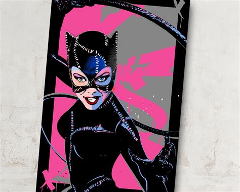 Catwoman Michelle Pfeiffer Movie Poster Art Print Poster Etsy
