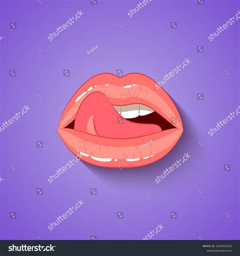 female licking sexy pink lips beautiful stock vector royalty free 2159521035 shutterstock