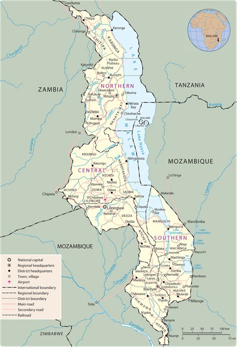 Malawi On Map Of Africa United States Map