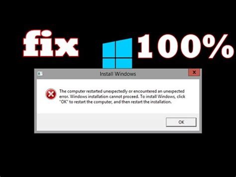 The Computer Restart Unexpectedly Or Encountered An Unexpected Error Windows Youtube