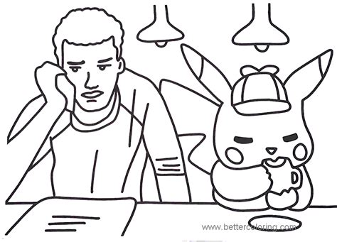 50 Best Ideas For Coloring Detective Pikachu Coloring Pages Printable