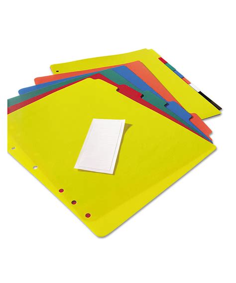 Heavy Duty Plastic Dividers With Multicolor Tabs And White Labels 5